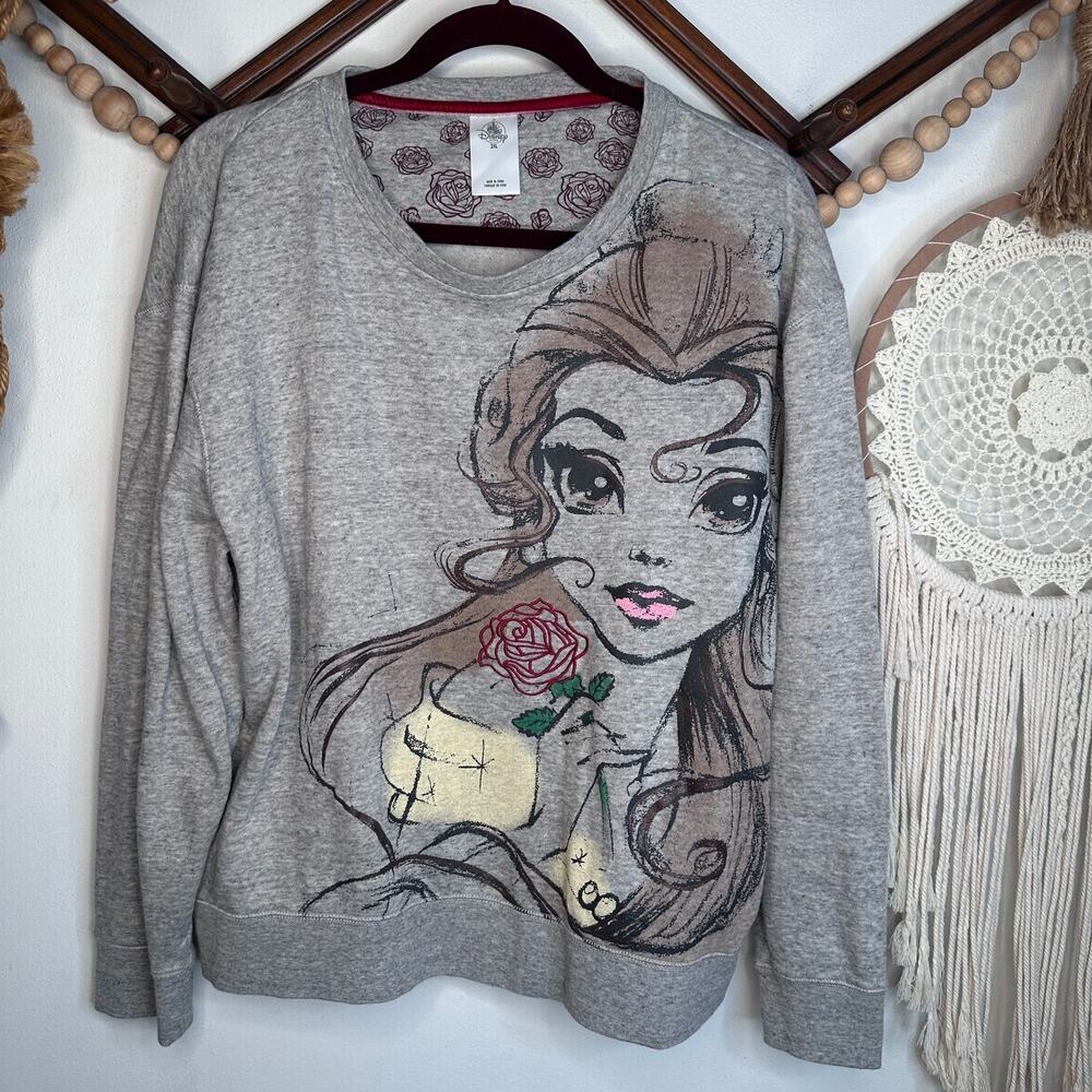 Disney Beauty and the Beast Belle Gray Sweatshirt
